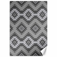 Triangle Wave Chevron Grey Sign Star Canvas 12  X 18   by Mariart