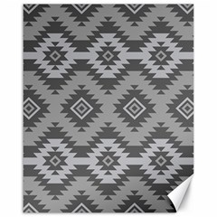 Triangle Wave Chevron Grey Sign Star Canvas 16  X 20   by Mariart