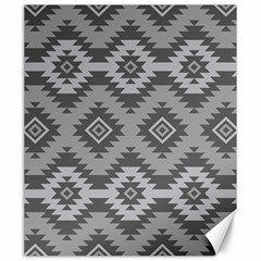 Triangle Wave Chevron Grey Sign Star Canvas 20  X 24   by Mariart