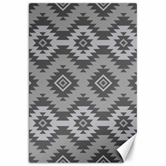 Triangle Wave Chevron Grey Sign Star Canvas 20  X 30   by Mariart