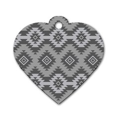 Triangle Wave Chevron Grey Sign Star Dog Tag Heart (two Sides) by Mariart