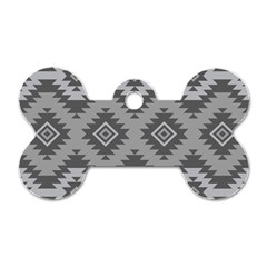 Triangle Wave Chevron Grey Sign Star Dog Tag Bone (two Sides) by Mariart