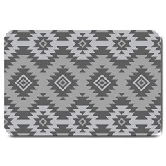 Triangle Wave Chevron Grey Sign Star Large Doormat  by Mariart