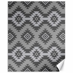 Triangle Wave Chevron Grey Sign Star Canvas 11  X 14   by Mariart