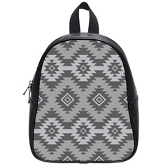 Triangle Wave Chevron Grey Sign Star School Bag (small) by Mariart