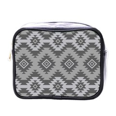 Triangle Wave Chevron Grey Sign Star Mini Toiletries Bags by Mariart