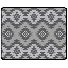 Triangle Wave Chevron Grey Sign Star Fleece Blanket (medium)  by Mariart