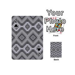 Triangle Wave Chevron Grey Sign Star Playing Cards 54 (mini)  by Mariart