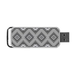 Triangle Wave Chevron Grey Sign Star Portable Usb Flash (one Side)