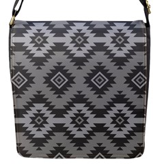 Triangle Wave Chevron Grey Sign Star Flap Messenger Bag (s) by Mariart