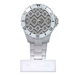 Triangle Wave Chevron Grey Sign Star Plastic Nurses Watch by Mariart