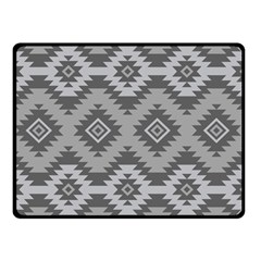 Triangle Wave Chevron Grey Sign Star Double Sided Fleece Blanket (small)  by Mariart