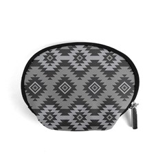 Triangle Wave Chevron Grey Sign Star Accessory Pouches (small) 