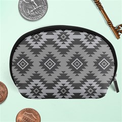 Triangle Wave Chevron Grey Sign Star Accessory Pouches (large) 