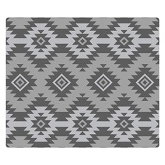 Triangle Wave Chevron Grey Sign Star Double Sided Flano Blanket (small)  by Mariart