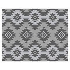 Triangle Wave Chevron Grey Sign Star Double Sided Flano Blanket (medium)  by Mariart