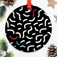 Toucan White Bluered Ornament (round)