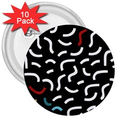 Toucan White Bluered 3  Buttons (10 Pack) 