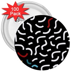 Toucan White Bluered 3  Buttons (100 Pack) 