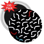 Toucan White Bluered 3  Magnets (100 pack) Front