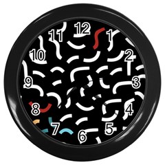 Toucan White Bluered Wall Clocks (black)