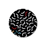 Toucan White Bluered Rubber Round Coaster (4 pack)  Front