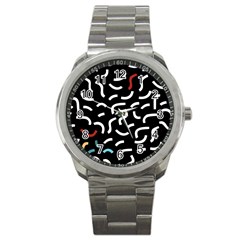 Toucan White Bluered Sport Metal Watch