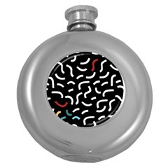 Toucan White Bluered Round Hip Flask (5 Oz) by Mariart