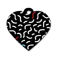 Toucan White Bluered Dog Tag Heart (two Sides)