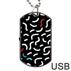 Toucan White Bluered Dog Tag Usb Flash (two Sides) by Mariart