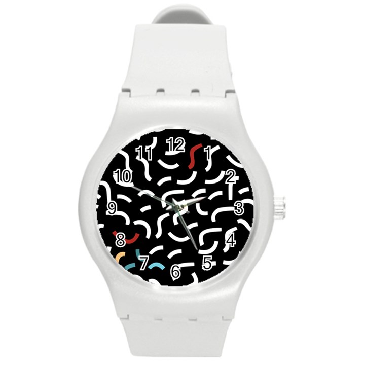 Toucan White Bluered Round Plastic Sport Watch (M)