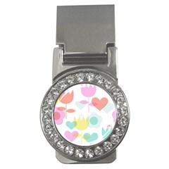 Tulip Lotus Sunflower Flower Floral Staer Love Pink Red Blue Green Money Clips (cz) 