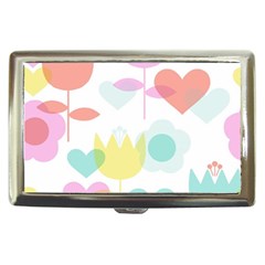 Tulip Lotus Sunflower Flower Floral Staer Love Pink Red Blue Green Cigarette Money Cases by Mariart