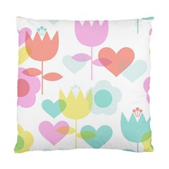 Tulip Lotus Sunflower Flower Floral Staer Love Pink Red Blue Green Standard Cushion Case (two Sides) by Mariart