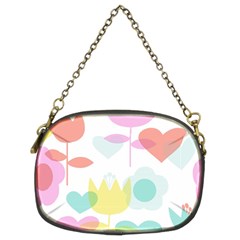 Tulip Lotus Sunflower Flower Floral Staer Love Pink Red Blue Green Chain Purses (two Sides)  by Mariart