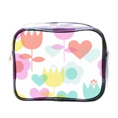 Tulip Lotus Sunflower Flower Floral Staer Love Pink Red Blue Green Mini Toiletries Bags by Mariart