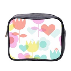 Tulip Lotus Sunflower Flower Floral Staer Love Pink Red Blue Green Mini Toiletries Bag 2-side by Mariart