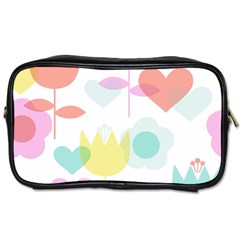 Tulip Lotus Sunflower Flower Floral Staer Love Pink Red Blue Green Toiletries Bags by Mariart