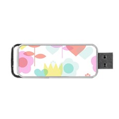 Tulip Lotus Sunflower Flower Floral Staer Love Pink Red Blue Green Portable Usb Flash (one Side)