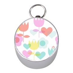 Tulip Lotus Sunflower Flower Floral Staer Love Pink Red Blue Green Mini Silver Compasses by Mariart