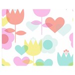 Tulip Lotus Sunflower Flower Floral Staer Love Pink Red Blue Green Double Sided Flano Blanket (Medium)  60 x50  Blanket Front