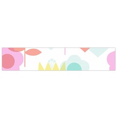 Tulip Lotus Sunflower Flower Floral Staer Love Pink Red Blue Green Flano Scarf (small) by Mariart