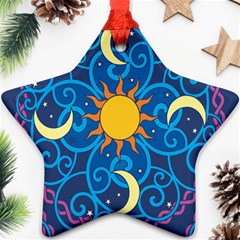 Sun Moon Star Space Vector Clipart Ornament (star)