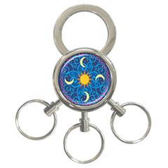 Sun Moon Star Space Vector Clipart 3-ring Key Chains by Mariart