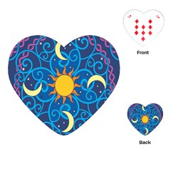 Sun Moon Star Space Vector Clipart Playing Cards (heart)  by Mariart