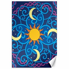 Sun Moon Star Space Vector Clipart Canvas 20  X 30  