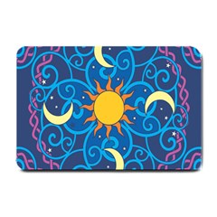 Sun Moon Star Space Vector Clipart Small Doormat  by Mariart