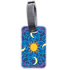 Sun Moon Star Space Vector Clipart Luggage Tags (two Sides) by Mariart