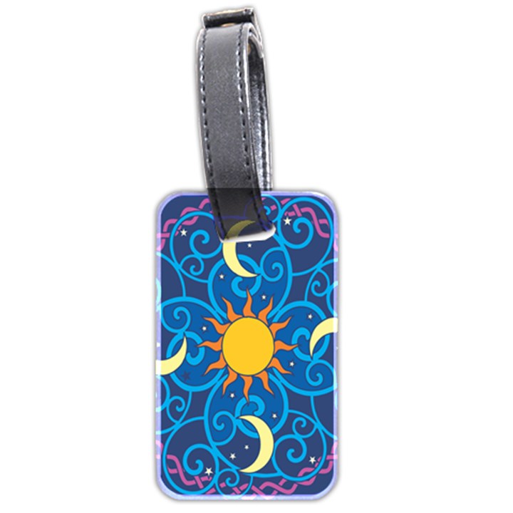 Sun Moon Star Space Vector Clipart Luggage Tags (Two Sides)