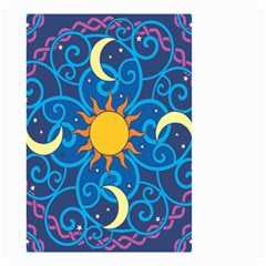 Sun Moon Star Space Vector Clipart Small Garden Flag (two Sides)